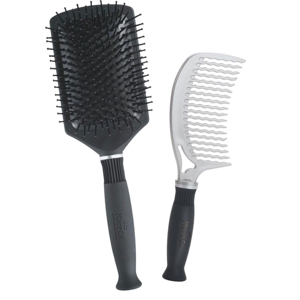 KareCo Professional Comb & Paddle Brush Hair Brush Set - Styling Tools - KareCo Professional