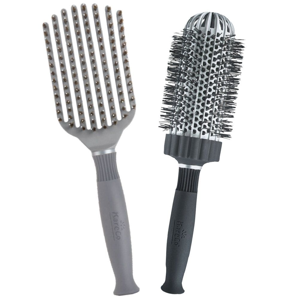 KareCo Tangle Buster Styler & Large 3 Ceramic Round Thermal Hair Brush Set - Styling Tools - KareCo Tangle