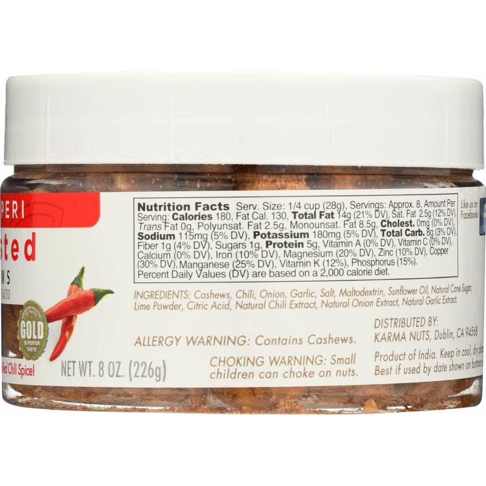 Karma Karma Roasted Peri Peri Cashews, 8oz