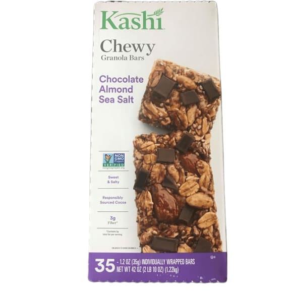 Kashi Chocolate Almond & Sea Salt with Chia Chewy Granola Bars. Total 35 Bars of 1.2 Oz Each - ShelHealth.Com