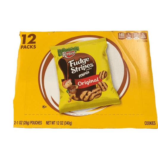 Keebler Mini Fudge Stripe Cookies, 2 Ounce (Pack of 36)
