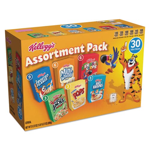 Kellogg’s Breakfast Cereal Mini Boxes Assorted 2.39 Oz Box 30/carton - Food Service - Kellogg’s®