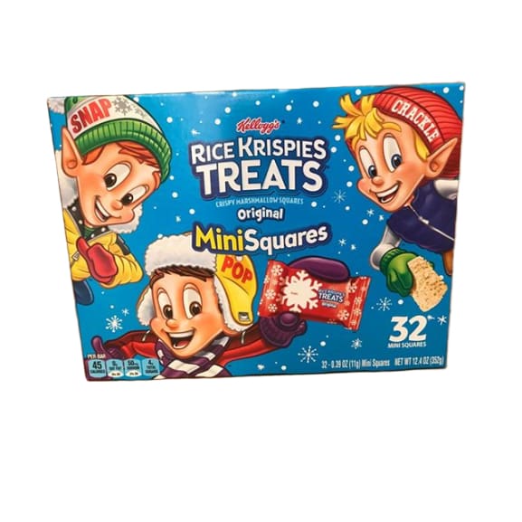 Kellogg's Christmas Rice Krispies Treats, 32 Mini Squares - ShelHealth.Com