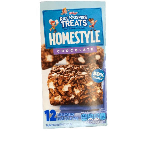 Rice Krispies Treats Kellogg's Rice Krispies Treats Homestyle Marshmallow Snack Bars, Chocolate, 12 Ct, 13.96 Oz, Box