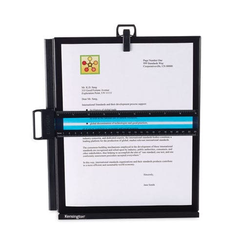 Kensington Letter-size Freestanding Desktop Copyholder 40 Sheet Capacity Stainless Steel Black - Office - Kensington®