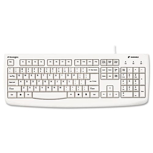 Kensington Pro Fit Usb Washable Keyboard 104 Keys White - Technology - Kensington®