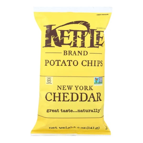 Kettle Brand Potato Chips New York Cheddar Case of 15 5 oz. - Kettle Brand