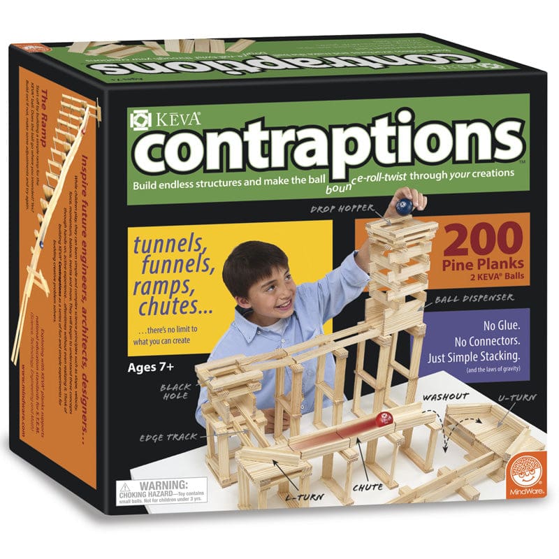 Keva Contraptions 200 Plank Set - Blocks & Construction Play - Mindware