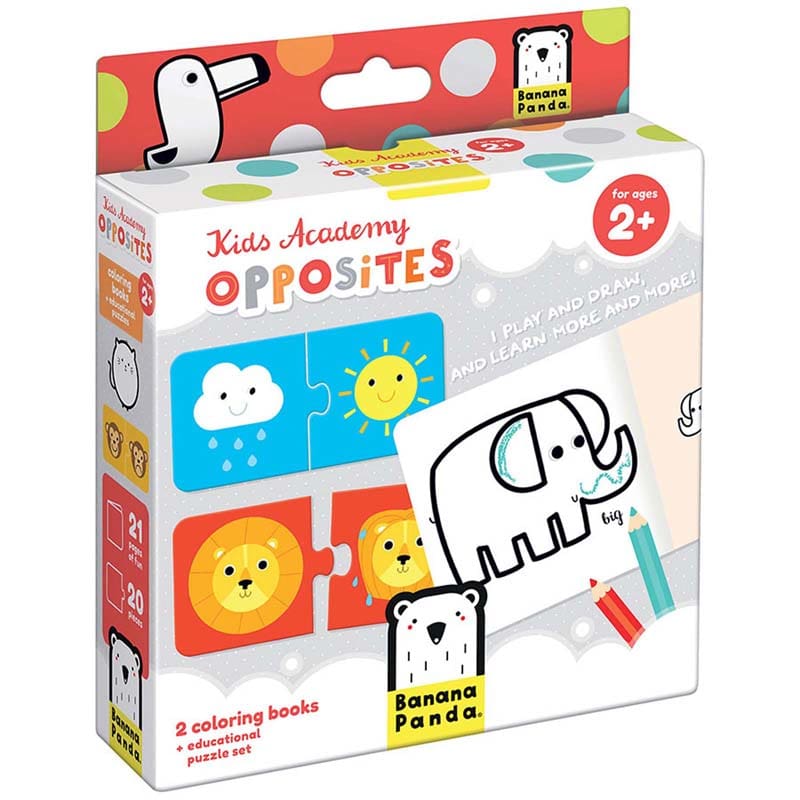 Kid Academy Opposites 2+ (Pack of 6) - Hands-On Activities - Banana Panda