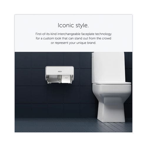 Kimberly-Clark Professional* Icon Coreless Standard Roll Toilet Paper Dispenser 8.43 X 13 X 7.25 Silver Mosaic - Janitorial & Sanitation -