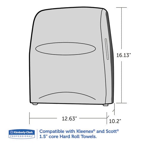 Kimberly-Clark Professional* Sanitouch Hard Roll Towel Disp 12.63 X 10.2 X 16.13 Smoke - Janitorial & Sanitation - Kimberly-Clark