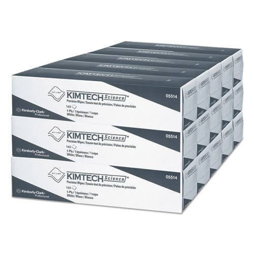 Kimtech Precision Wiper Pop-up Box 1-ply 14.7 X 16.6 White 144/box 15 Boxes/carton - School Supplies - Kimtech™