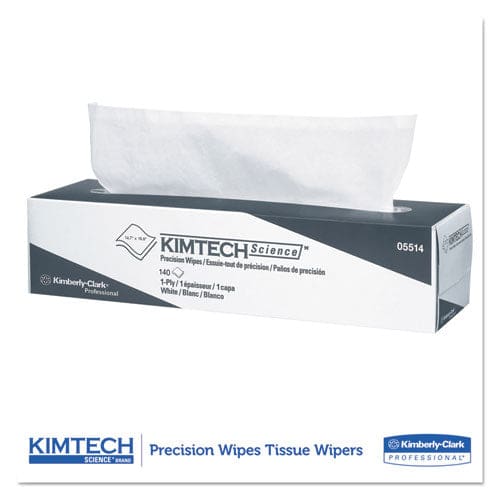 Kimtech Precision Wiper Pop-up Box 1-ply 14.7 X 16.6 White 144/box - School Supplies - Kimtech™