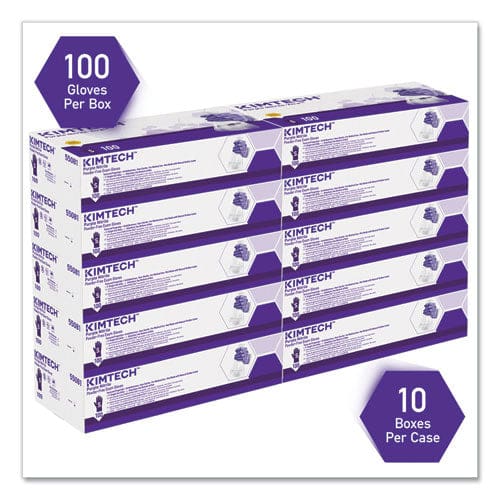 Kimtech Purple Nitrile Gloves Purple 242 Mm Length Small 6 Mil 1,000/carton - Janitorial & Sanitation - Kimtech™