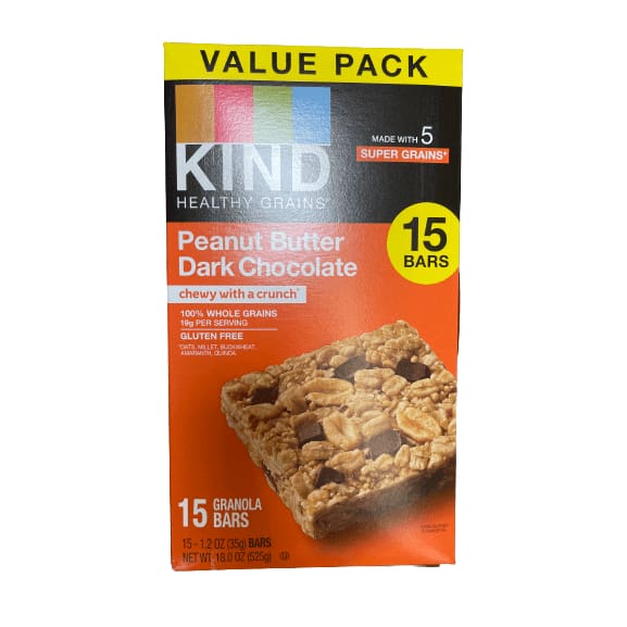 KIND KIND Bars, Healthy Grain Bars, Multiple Choice Flavor, Gluten free, 1.2 oz, 15 Snack Bars