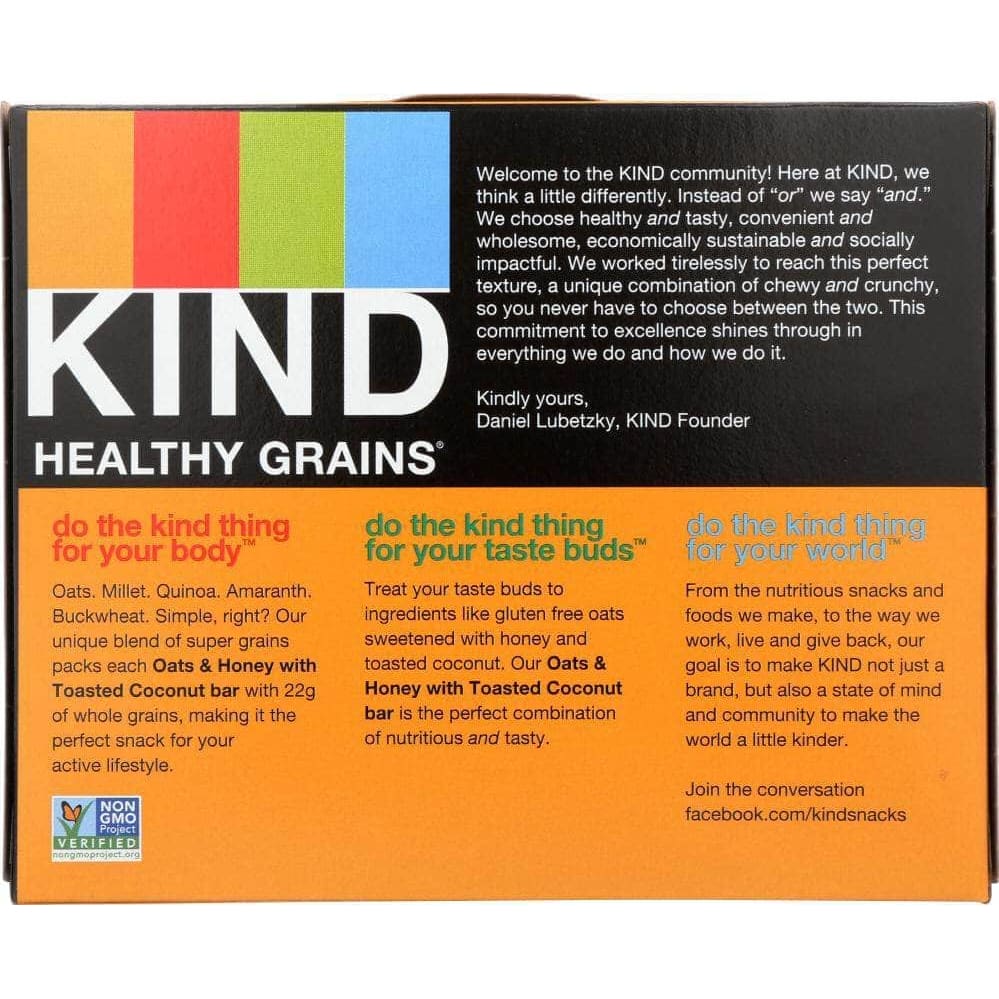 Kind Kind Healthy Grains Granola Bars Oats and Honey with Toasted Coconut 5 Count, 6.2 oz