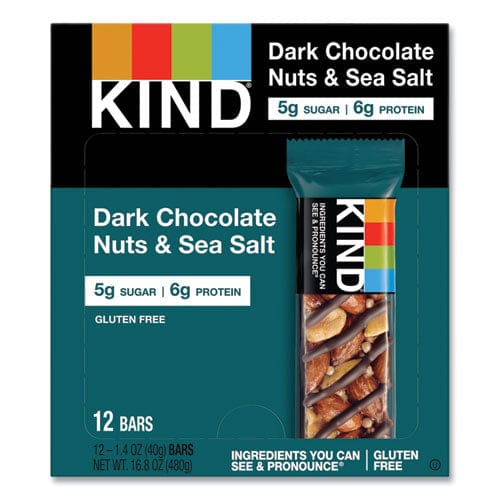 KIND Nuts And Spices Bar Dark Chocolate Nuts And Sea Salt 1.4 Oz 12/box - Food Service - KIND