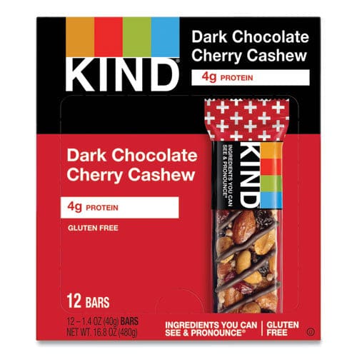 KIND Plus Nutrition Boost Bar Dk Chocolatecherrycashew/antioxidants 1.4 Oz 12/box - Food Service - KIND