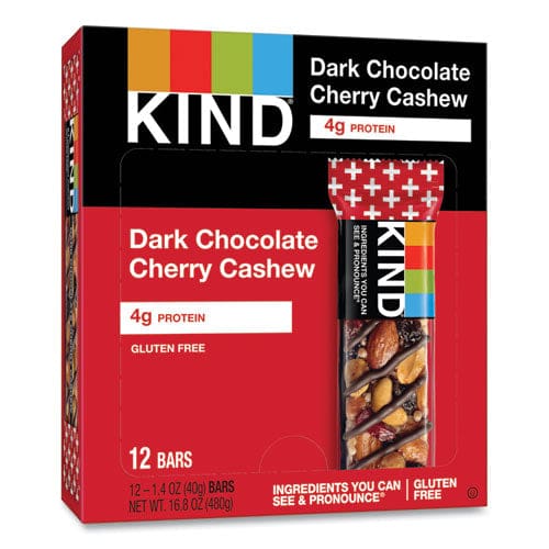 KIND Plus Nutrition Boost Bar Dk Chocolatecherrycashew/antioxidants 1.4 Oz 12/box - Food Service - KIND