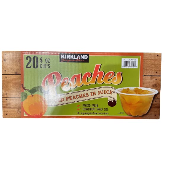 Kirkland Signature Kirkland Signature Diced Peached In  Juice, 4 oz. (Pack of 20)