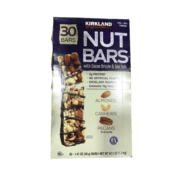 Kirkland Signature Nut Bars, 30 Count, 42.3 Oz (2.64 Lbs) - ShelHealth.Com