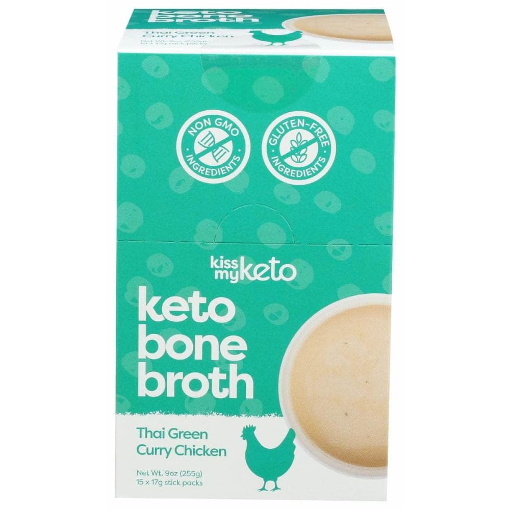 KISS MY KETO Grocery > Soups & Stocks KISS MY KETO: Bone Broth Thai Curry Chk 15Ct, 10.05 oz