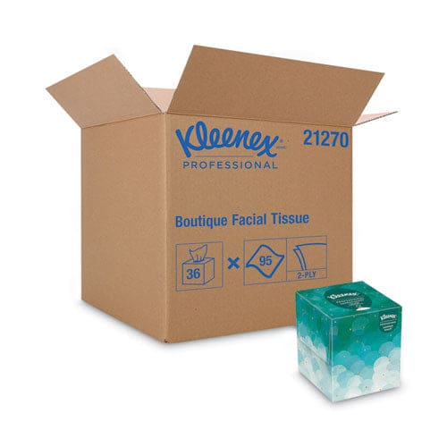 Kleenex Boutique White Facial Tissue For Business Pop-up Box 2-ply 95 Sheets/box 36 Boxes/carton - Janitorial & Sanitation - Kleenex®