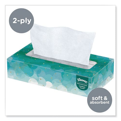 Kleenex White Facial Tissue For Business 2-ply White Pop-up Box 100 Sheets/box 36 Boxes/carton - Janitorial & Sanitation - Kleenex®