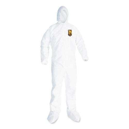 KleenGuard A20 Breathable Particle Protection Coveralls Elastic Back Hood And Boots Large White 24/carton - Janitorial & Sanitation -