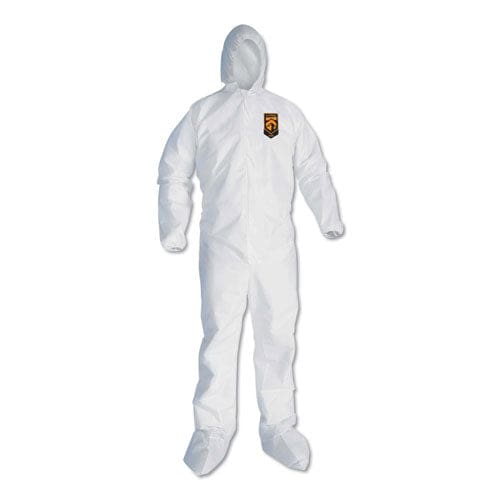 KleenGuard A20 Breathable Particle Protection Coveralls Elastic Back Hood And Boots Large White 24/carton - Janitorial & Sanitation -