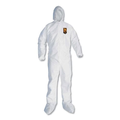 KleenGuard A20 Elastic Back And Ankle Hood And Boot Coveralls 2x-large White 24/carton - Janitorial & Sanitation - KleenGuard™