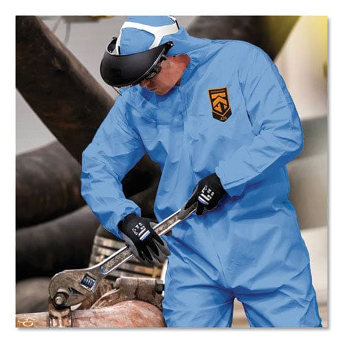 KleenGuard A20 Elastic Back Wrist/ankle Hood/boots Coveralls 4x-large Blue 20/carton - Janitorial & Sanitation - KleenGuard™