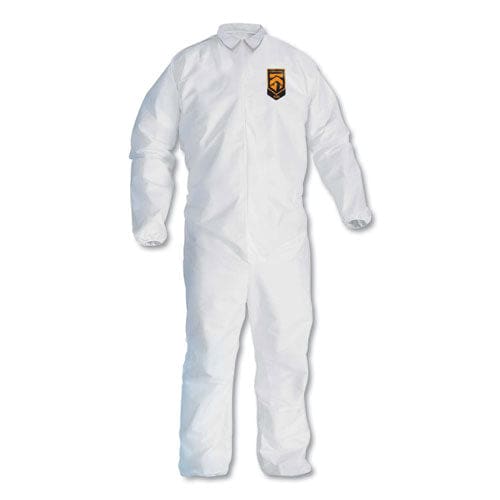 KleenGuard A30 Elastic-back And Cuff Coveralls Large White 25/carton - Janitorial & Sanitation - KleenGuard™