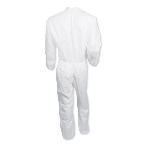 KleenGuard A30 Elastic-back And Cuff Coveralls Large White 25/carton - Janitorial & Sanitation - KleenGuard™