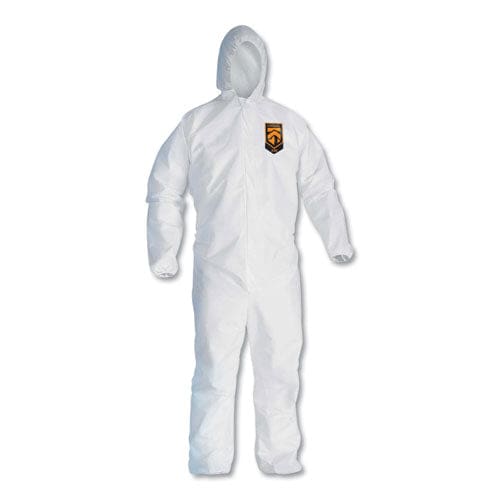 KleenGuard A30 Elastic-back And Cuff Hooded Coveralls 2x-large White 25/carton - Janitorial & Sanitation - KleenGuard™