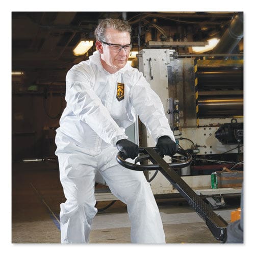 KleenGuard A30 Elastic-back And Cuff Hooded Coveralls 2x-large White 25/carton - Janitorial & Sanitation - KleenGuard™