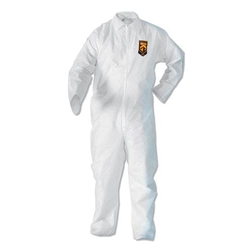 KleenGuard A30 Elastic Back And Cuff Hooded Coveralls Medium White 25/carton - Janitorial & Sanitation - KleenGuard™