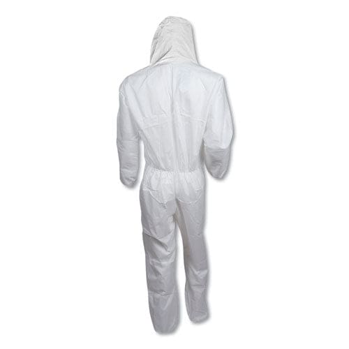 KleenGuard A30 Elastic-back And Cuff Hooded Coveralls X-large White 25/carton - Janitorial & Sanitation - KleenGuard™