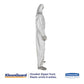 KleenGuard A35 Liquid And Particle Protection Coveralls Zipper Front Hooded Elastic Wrists And Ankles Large White 25/carton - Janitorial &