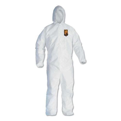 KleenGuard A40 Elastic-cuff And Ankle Hooded Coveralls Large White 25/carton - Janitorial & Sanitation - KleenGuard™