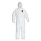 KleenGuard A40 Elastic-cuff And Ankles Hooded Coveralls 2x-large White 25/carton - Janitorial & Sanitation - KleenGuard™