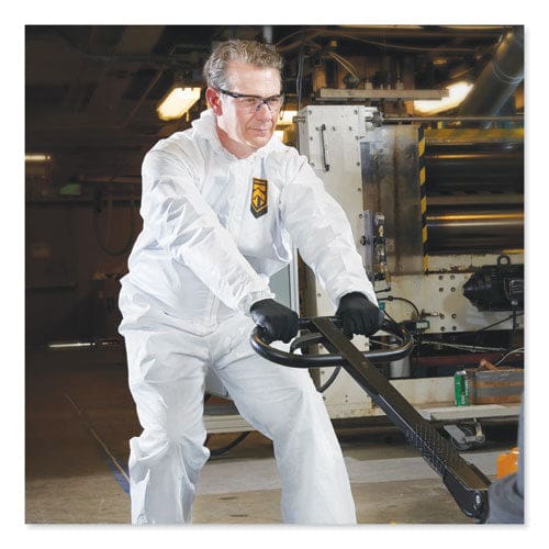 KleenGuard A40 Elastic-cuff And Ankles Hooded Coveralls X-large White 25/carton - Janitorial & Sanitation - KleenGuard™