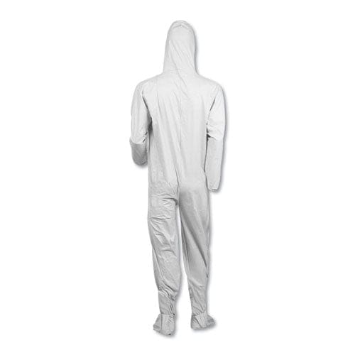 KleenGuard A40 Elastic-cuff Ankle Hood And Boot Coveralls 2x-large White 25/carton - Janitorial & Sanitation - KleenGuard™