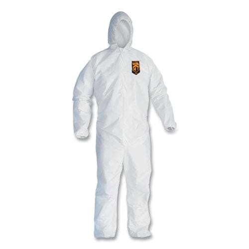 KleenGuard A40 Elastic-cuff Ankle Hood And Boot Coveralls Large White 25/carton - Janitorial & Sanitation - KleenGuard™