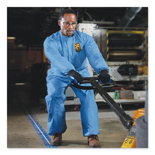 KleenGuard A60 Elastic-cuff Ankle And Back Coveralls Large Blue 24/carton - Janitorial & Sanitation - KleenGuard™