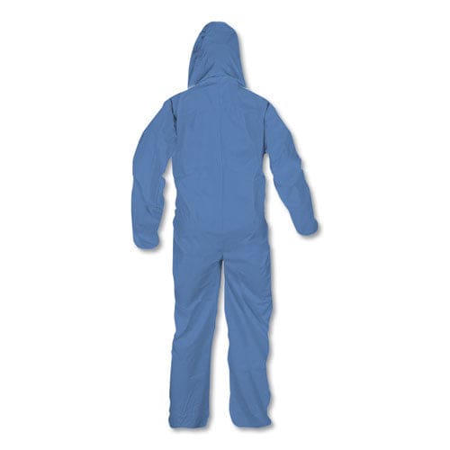 KleenGuard A60 Elastic-cuff Ankles And Back Hooded Coveralls 3x Large Blue 20/carton - Janitorial & Sanitation - KleenGuard™