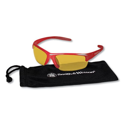 KleenGuard Equalizer Safety Glasses Red Frames Amber/yellow Lens 12/box - Office - KleenGuard™