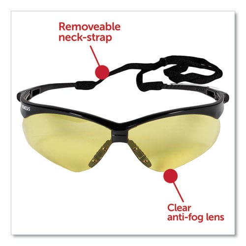 KleenGuard Nemesis Safety Glasses Black Frame Amber Lens 12/box - Office - KleenGuard™