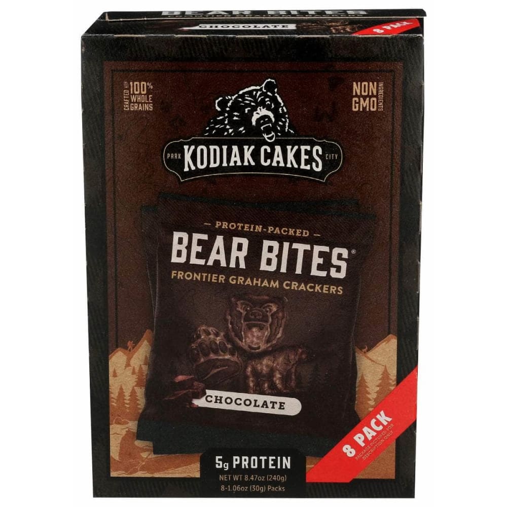 KODIAK Kodiak Bear Bites Chocolate Graham Crackers 8Pk, 8.47 Oz