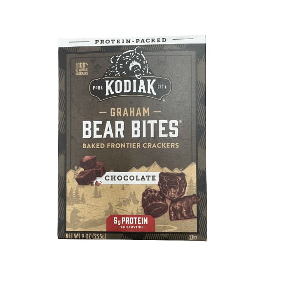 Kodiak Cakes Kodiak Cakes Bear Bites, Graham Crackers, Multiple Choice Flavor, 5g Protein per Serving, 9 oz, Box